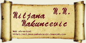 Miljana Makunčević vizit kartica
